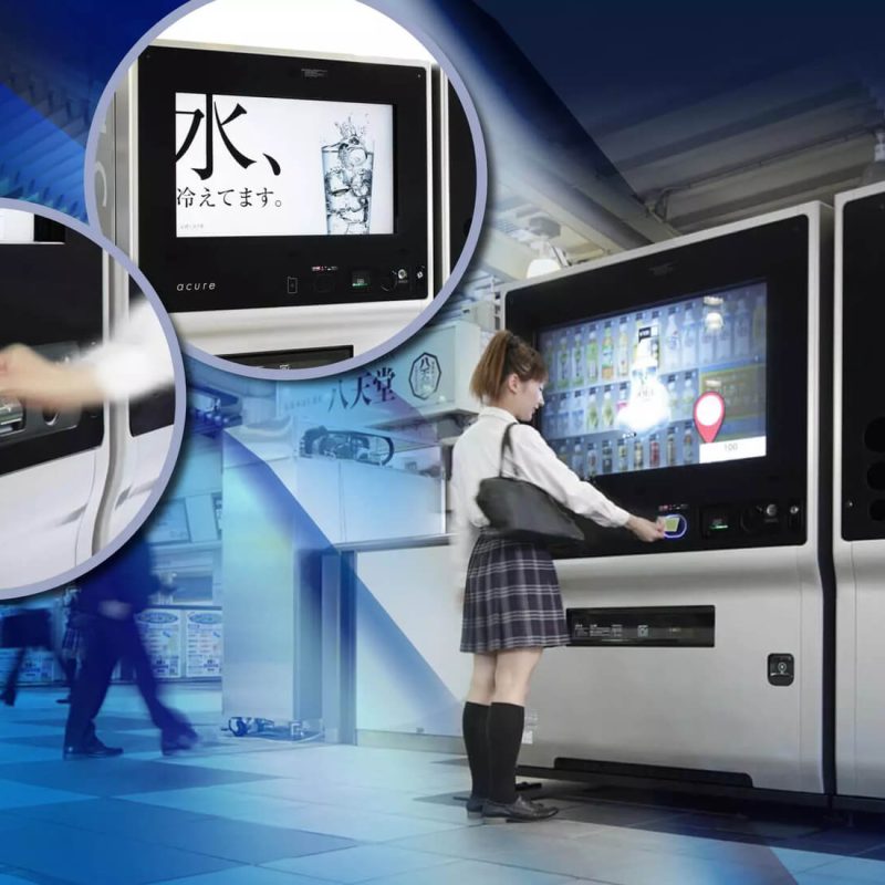 Zytronics ZYBRID sensor Technology on an Acure vending machine in Japan