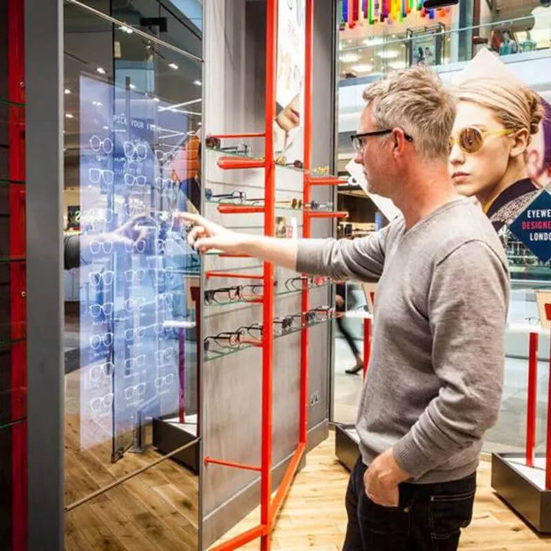 A multitouch unit in use at Kite GB's flagship store in London