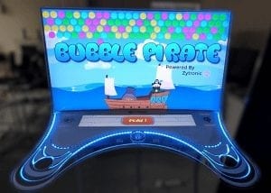 Bubble Pirate gaming system featuring Zytronic touch technology