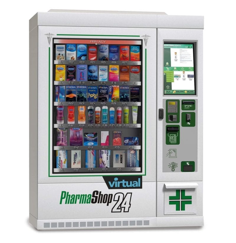 use of Zytronics touch screen technology in interactive pharmaceutical vending machines
