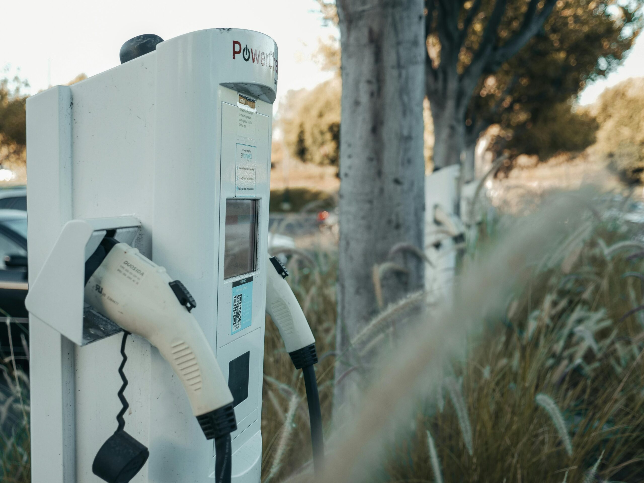 An EV charging station